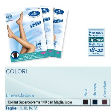 Desa Pharma Srl Sauber Collant 140 Super Coprente Maglia Microrete Nero 3 Linea Classica