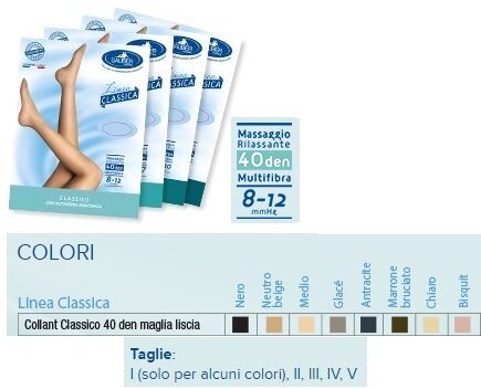 Desa Pharma Srl Sauber Collant 40 Denari Maglia Liscia Neutro Beige 3 Linea Classica