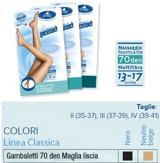 Desa Pharma Srl Sauber Gambaletto 70 Maglia Liscia Nero 3 Linea Classica