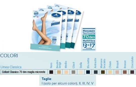 Desa Pharma Srl Sauber Collant 70 Denari Maglia Microrete Blu Notte 3 Linea Classica