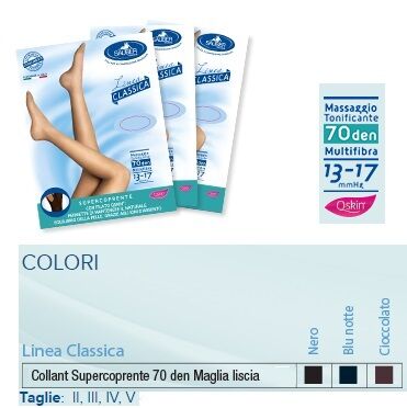 Desa Pharma Srl Sauber Collant 70 Denari Super Coprente Maglia Liscia Blu 2 Linea Classica