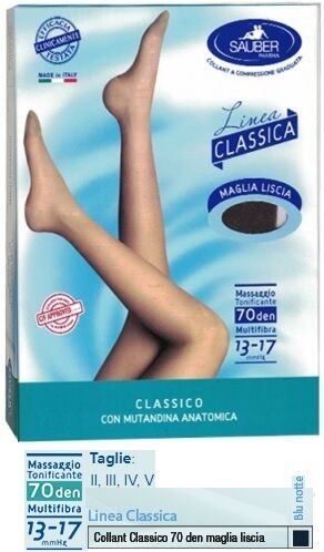 Desa Pharma Srl Sauber Classico Collant 70 Denari Maglia Liscia Blu Notte 2