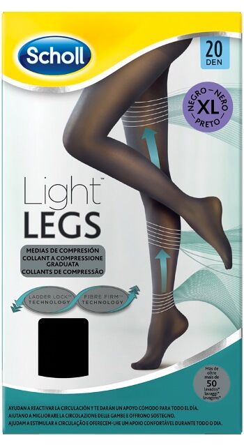 Scholl Light Legs Collant 20 DEN Nero Taglia XL