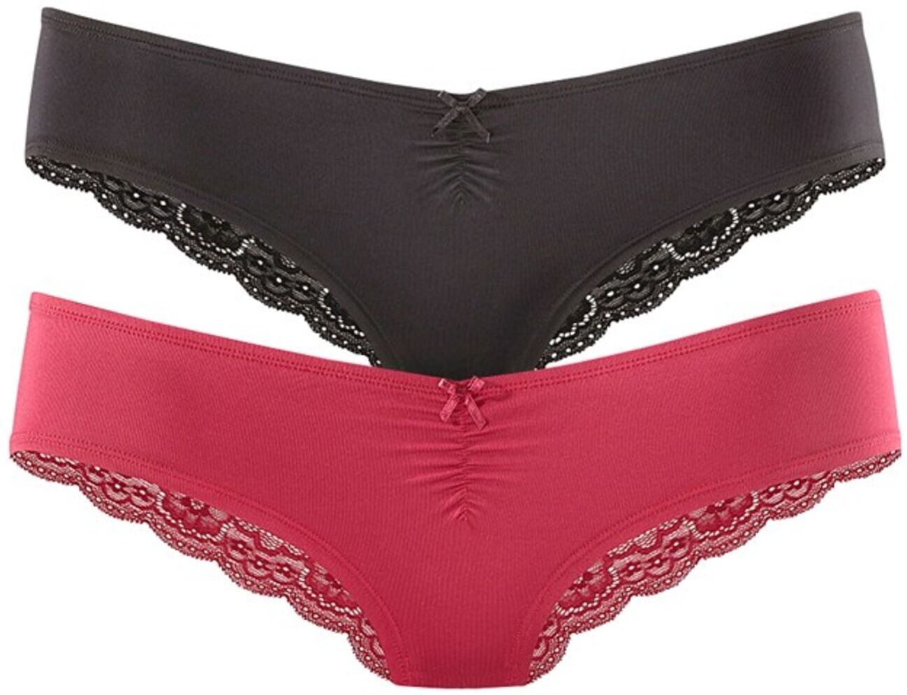 LASCANA Slip Rosso, Nero