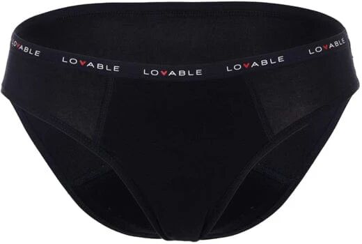 LOVABLE Slip Da Ciclo Flusso Medio Nero Misura Xs Period Panties