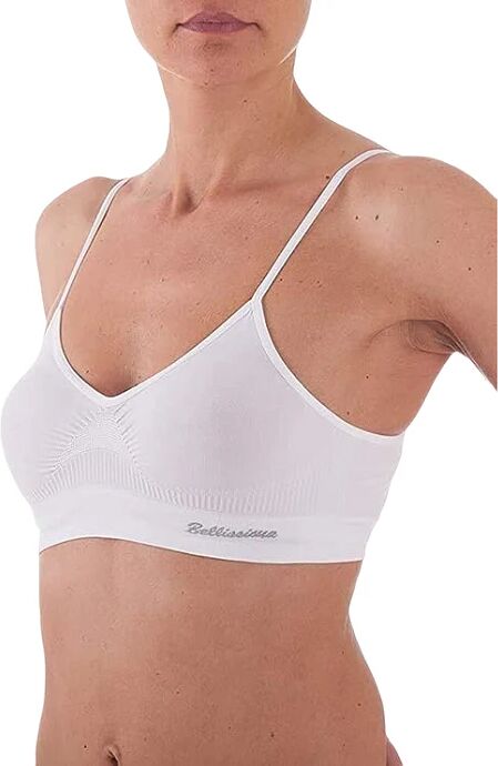 BELLISSIMA Brassiere Anatomica Donna, Realizzata In Microfibra Elasticizzata. Tessuto Ipoallergenico, Traspirante. BIANCO