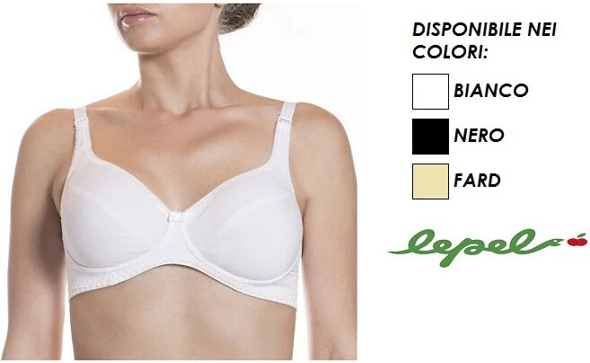 LEPEL Reggiseno Donna Senza Ferretto In Cotone Art. 650 Col. E Mis. A Scelta NERO 6