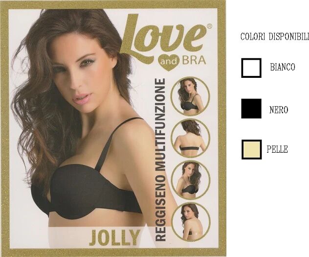 LOVE AND BRA Reggiseno Fascia Donna Art. Jolly Col. E Mis. A Scelta BIANCO 3