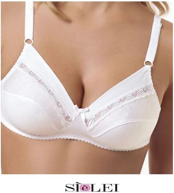 SIèLEI Reggiseno Donna In Cotone Senza Ferretto Art. 90 Col. E Mis. A Scelta BIANCO 8