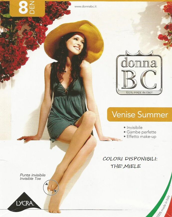 BC 6 Collant Donna 8 Den Venise Summer Colore E Misura A Scelta THE 1/2 S-M
