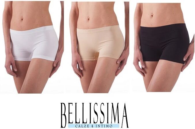 BELLISSIMA Boxer Donna Vita Bassa In Microfibra Art Boxer Vb 018 Col. E Mis. A Scelta BIANCO M-L