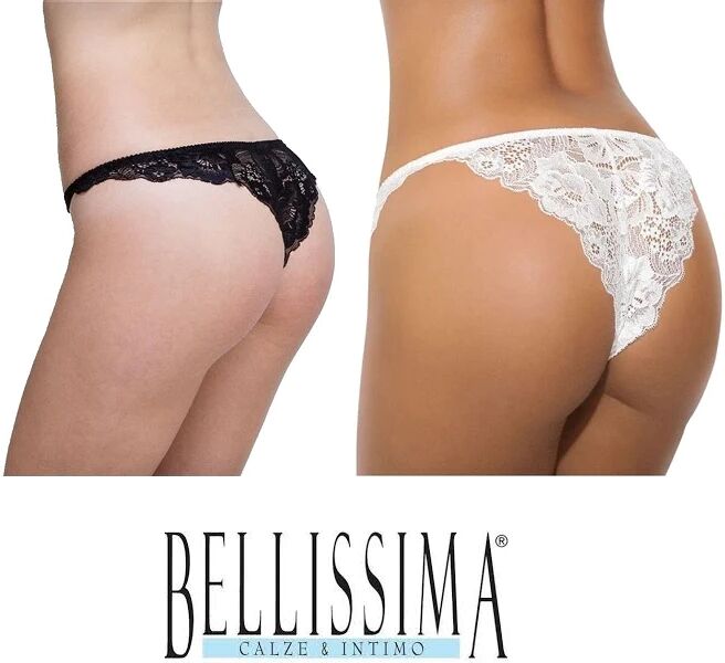 BELLISSIMA Brasiliana Donna Con Pizzo Art. Venus Col. E Mis. A Scelta BIANCO 5