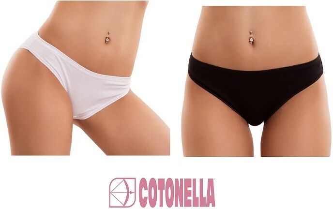 COTONELLA 6 Slip Donna A Vita Bassa In Cotone Art. 3165 Col. E Mis. A Scelta BIANCO 4