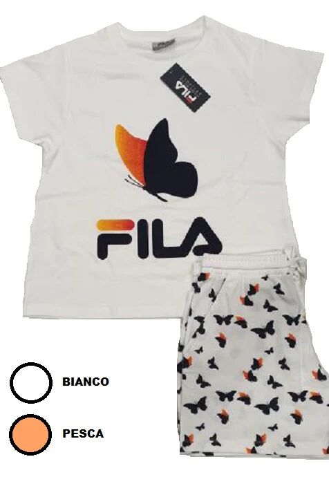 FILA Pigiama Donna Art Fps4053 Colore E Misura A Scelta BIANCO