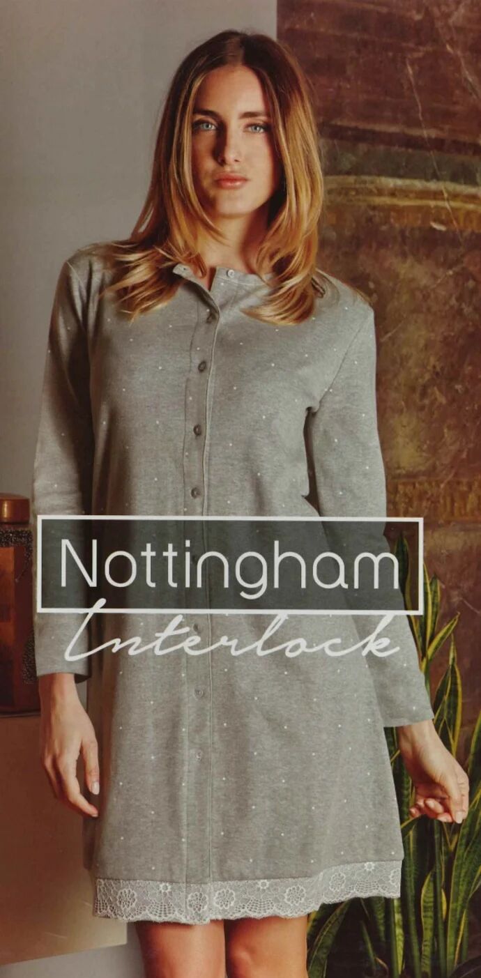 NOTTINGHAM Pigiama Donna Invernale Art. Pc32672-Ge Col. E Mis. A Scelta GRIGIO XXL