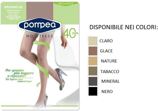 POMPEA Un Collant Donna Art Riposante 40 Colore E Misure A Scelta TABACCO 1-2