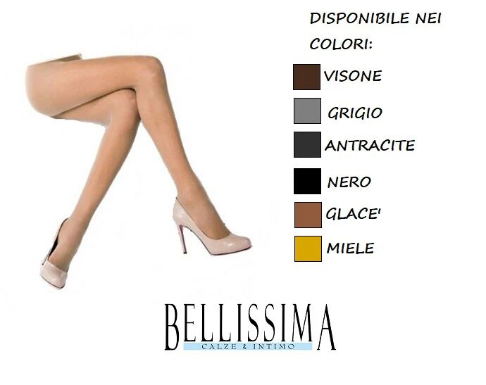 BELLISSIMA Un Paio Di Collant Donna 15 Den Art. Special 15 Col. E Mis. A Scelta GRIGIO 4