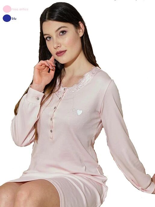 VILFRAM Canotta Donna Interlock Serafino Art.50726 Colore E Misura A Scelta rosa antico