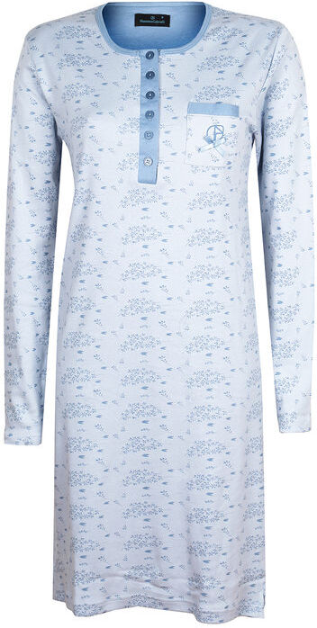 Nazareno Gabrielli Camicia da notte in caldo cotone Pigiami donna Blu taglia M