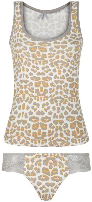 Magic Dream Coordinato intimo donna animalier top+slip Completi Intimi donna Grigio taglia S