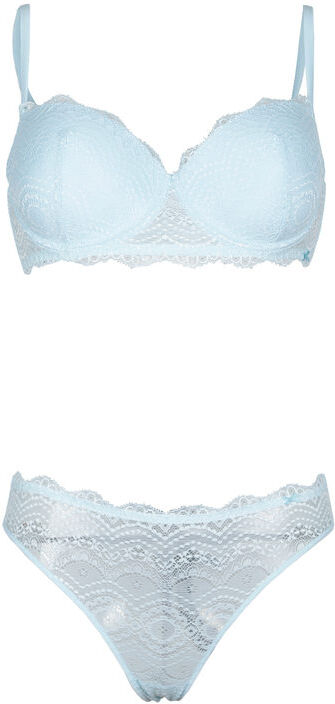 Infiore Coordinato intimo donna in pizzo balconcino + slip Completi Intimi donna Blu taglia 04