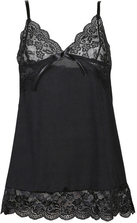 Intimami Coordinato intimo donna top + brasiliana in pizzo Completi Intimi donna Nero taglia L