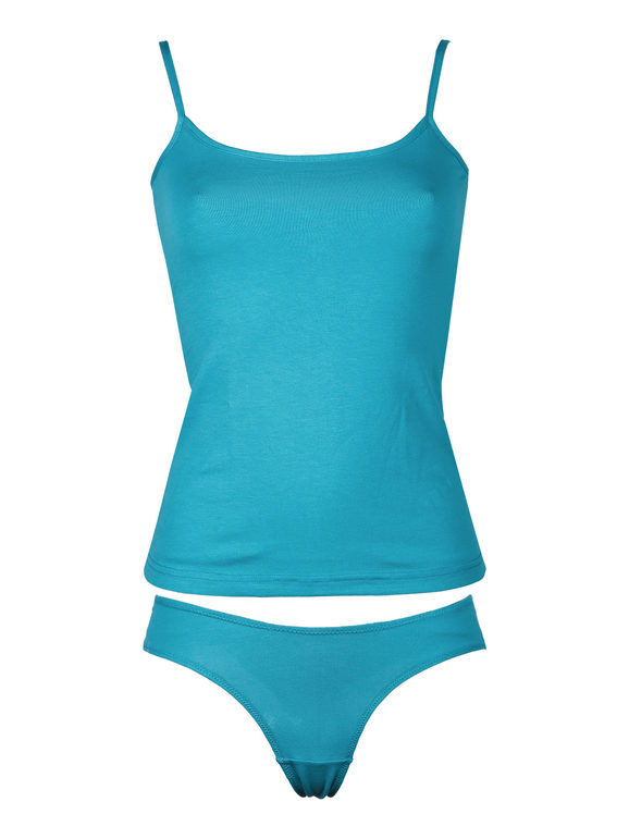 Magic Dream Coordinato intimo donna top + brasiliana Completi Intimi donna Blu taglia L