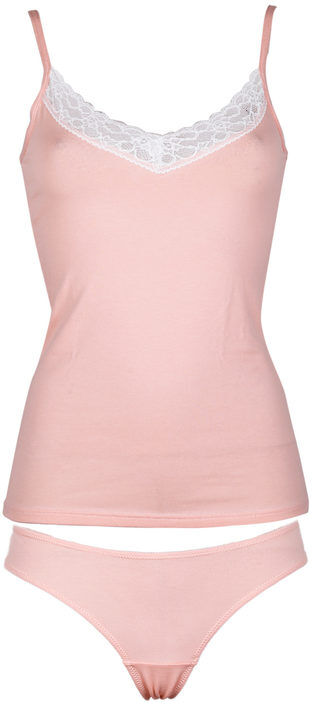 Magic Dream Coordinato intimo donna top + brasiliana Completi Intimi donna Rosa taglia L