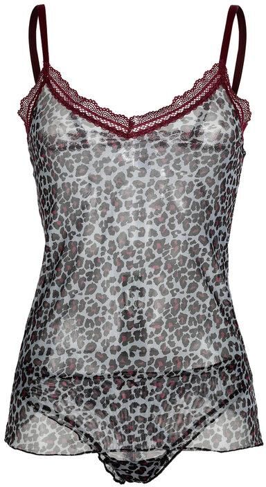 Pierre Cardin Coordinato leopardato canotta + brasiliana Completi Intimi donna Rosso taglia L