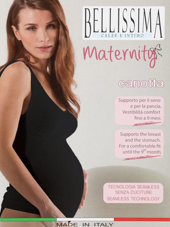 Bellissima maternity canotta Maglie Intime donna Nero taglia L/XL