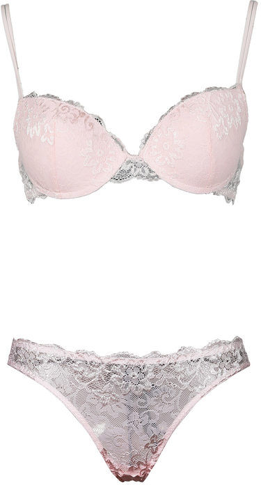 Pura P0669C Push up graduato + brasiliano Completi Intimi donna Rosa taglia 03