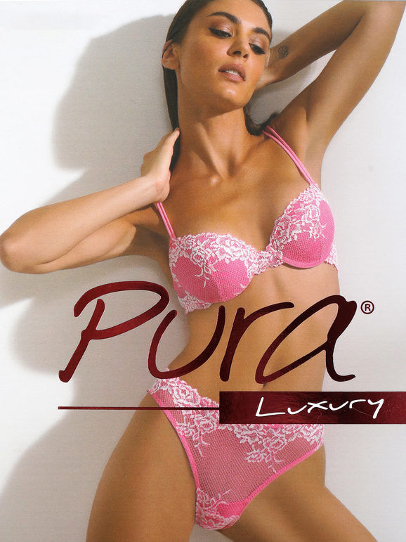 Pura P0787C Completo intimo push up + brasiliana Completi Intimi donna Fucsia taglia 02