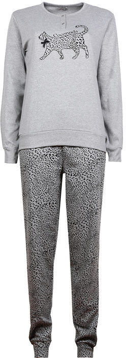 Coconuda Pigiama donna lungo in cotone Pigiami donna Grigio taglia XL