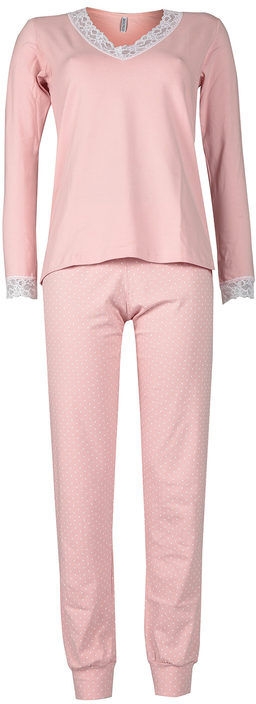 Magic Dream Pigiama lungo donna in cotone a pois Pigiami donna Rosa taglia L/XL