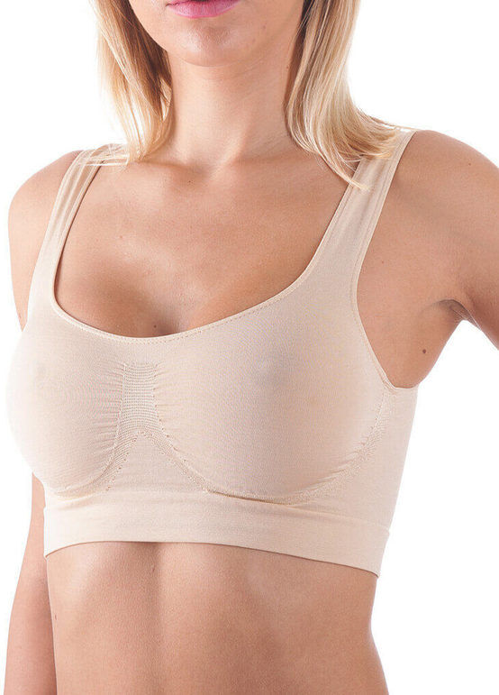 Bellissima Reggiseno a top donna push up modellante Reggiseni donna Beige taglia S/M