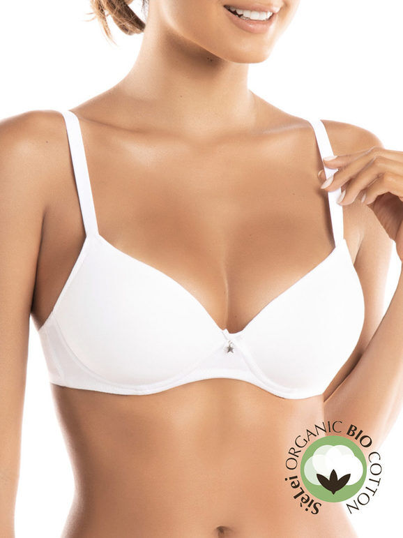 SieLei Reggiseno push up con coppe graduate 1456 Reggiseni donna Bianco taglia 02