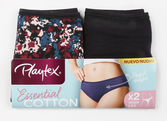 Playtex Slip donna confezione 2 pezzi Slip donna Nero taglia 03