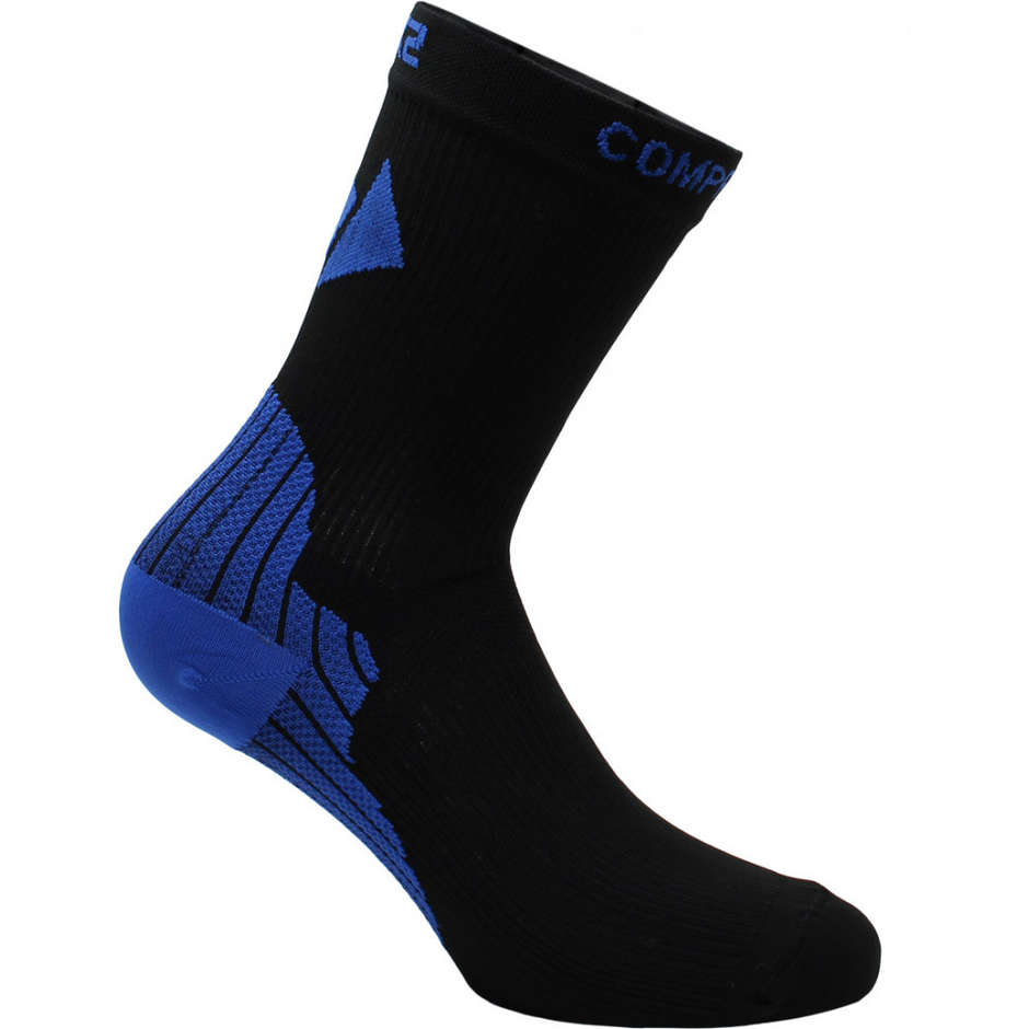 Calza a Compressione Corte Sixs Active Sock Nero Blu taglia L