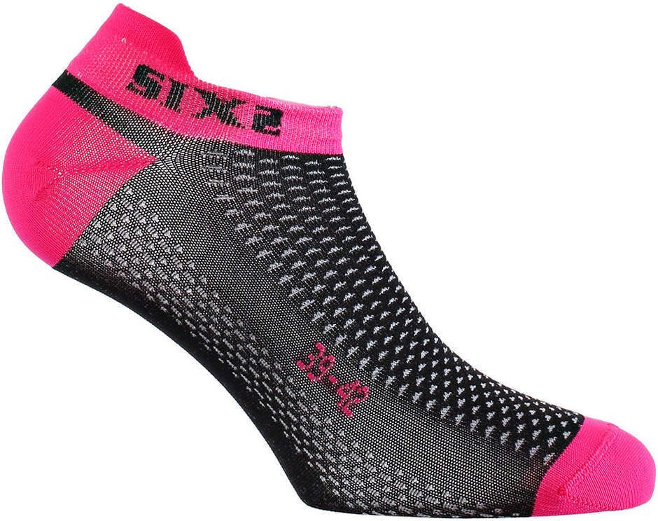 Calzini Fantasmino Moto e Bici Tecnici Sixs Fant S Rosa Fluo taglia 43