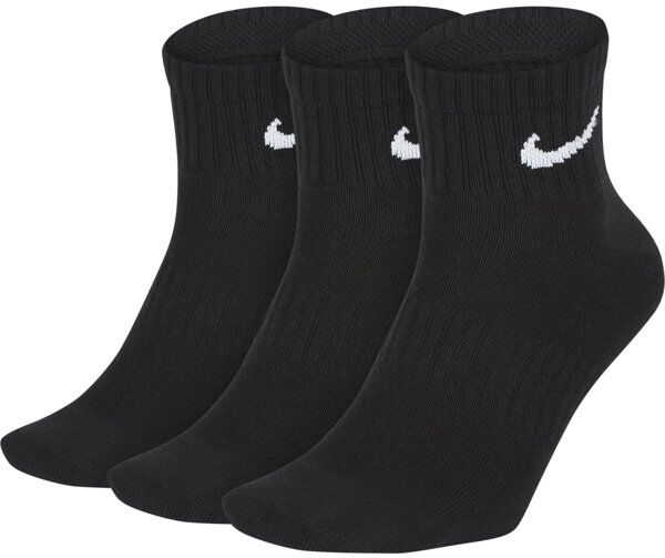 Nike Training Ankle (3 Pairs) - calzini corti Black/White L