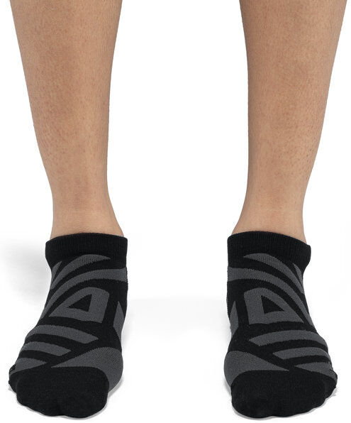 On Performance Low Sock W - calzini corti running - dna Black/Grey M (EU 40-41)