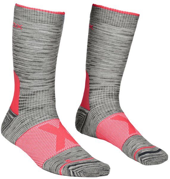 Ortovox Alpinist Mid W - calzini corti - donna Grey/Pink 39/41