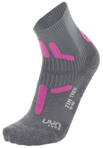 Uyn Trekking 2IN - calzini corti trekking - donna Grey/Pink 39/40