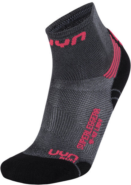 Uyn Superleggera Run - calzini corti running - donna Dark Grey/Pink 41/42