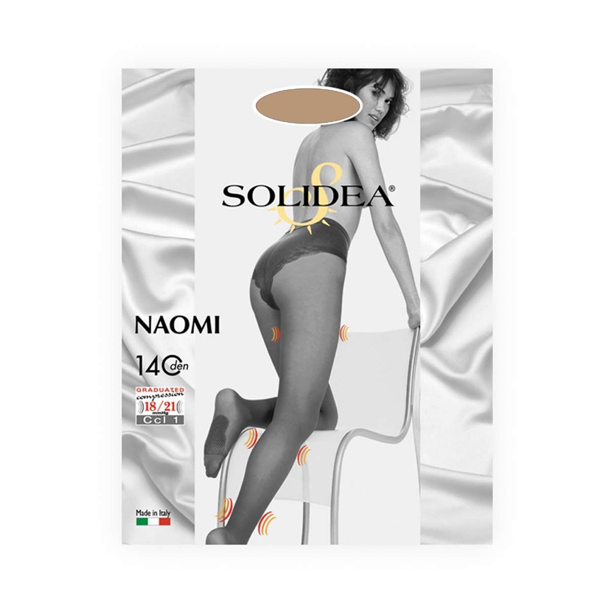 Solidea Naomi 140 Collant Contenitivo Cammello Taglia 1