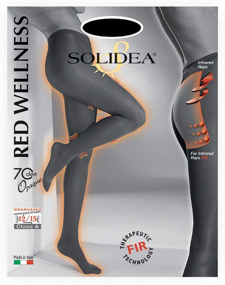 Solidea Red Wellness 70 Opaque Collant Modellante Nero Taglia 4 L