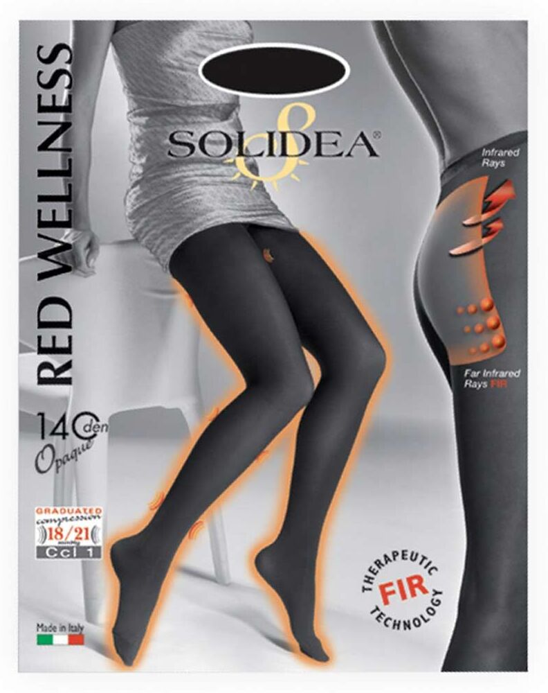 Solidea Red Wellness 140 Opaque Collant Modellante Nero Taglia 3ml