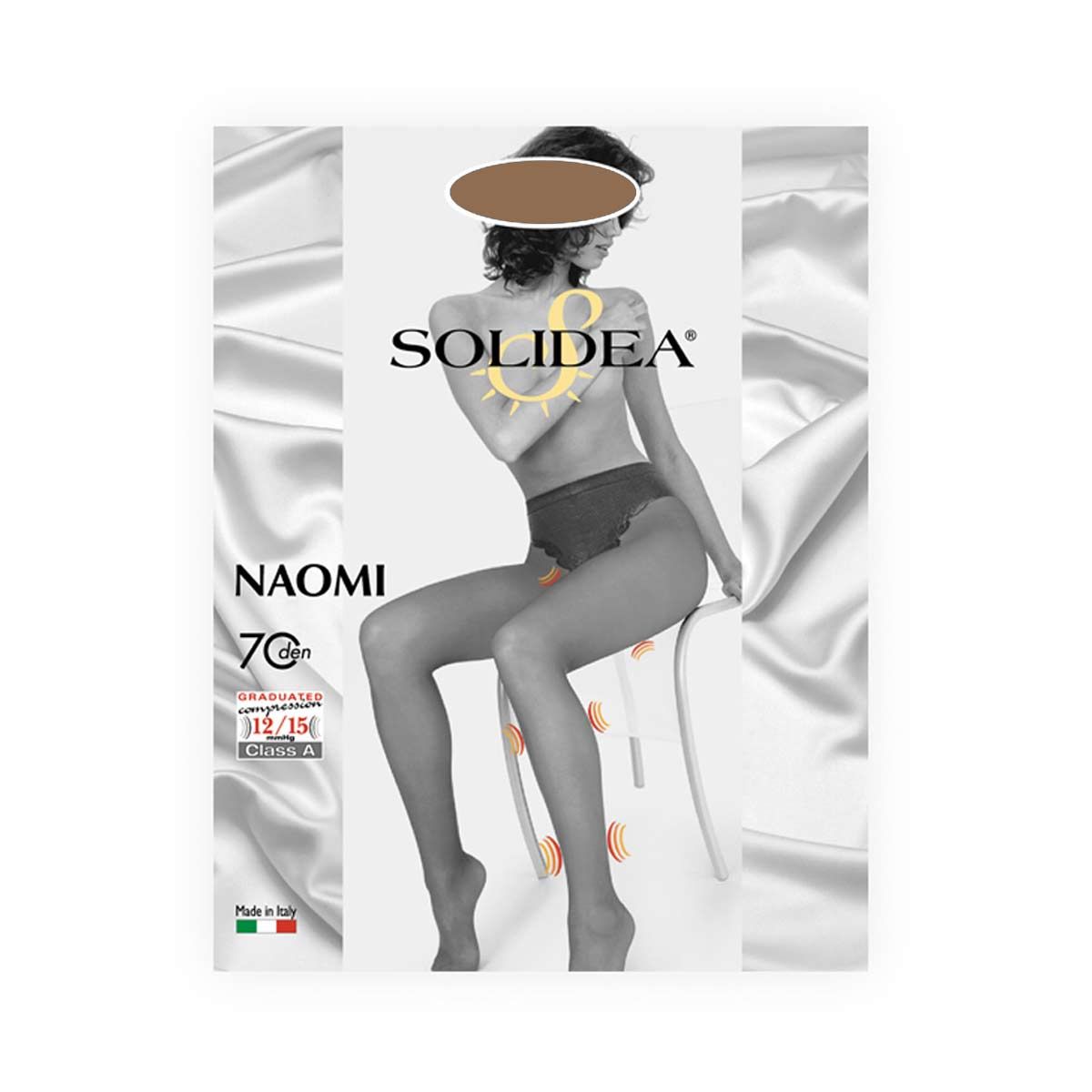 Solidea Naomi 70 Collant Contenitivo Cammello Taglia 2