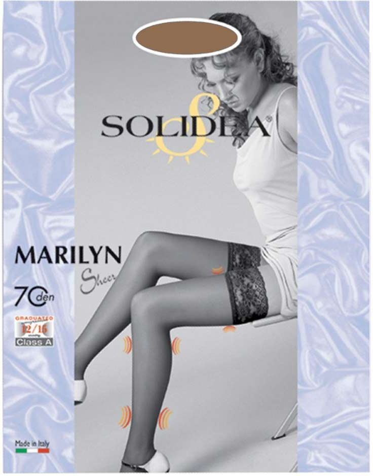 Solidea Marilyn Sheer 70 Calza Autoreggente Cammello Taglia 2