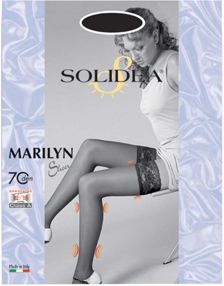 Solidea Marilyn Sheer 70 Calza Autoreggente Nero Taglia 1